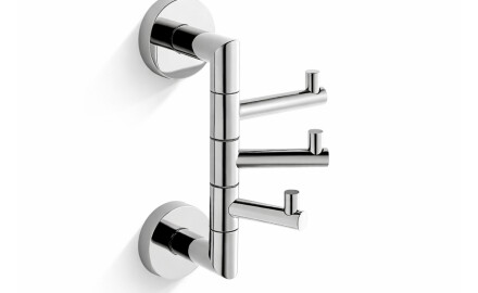 CLASSIC – Towel hook / triple swivel / chrome