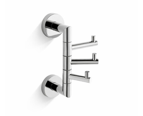 CLASSIC – Towel hook / triple swivel / chrome