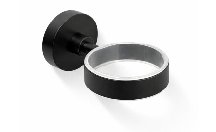 CLASSIC – Cup holder 80.003/003.1, soap dish 80.004/004.1 / matt black / * glass to be ordered separately
