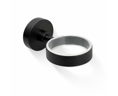 CLASSIC – Cup holder 80.003/003.1, soap dish 80.004/004.1 / matt black / * glass to be ordered separately