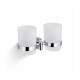 CLASSIC – Holder with two mugs / chrome, matt glass #1