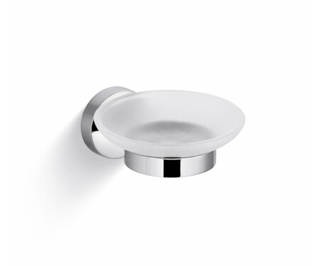 CLASSIC – Soap dish / chrome, frosted glass