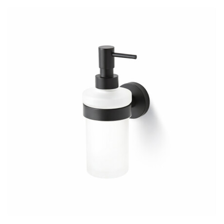 CLASSIC – Liquid soap dispenser / frosted glass / matt black #1