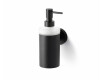 CLASSIC – Liquid soap dispenser / metal casing, frosted glass / matt black