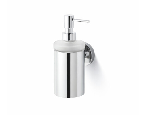 CLASSIC – Liquid soap dispenser / metal casing, frosted glass / chrome