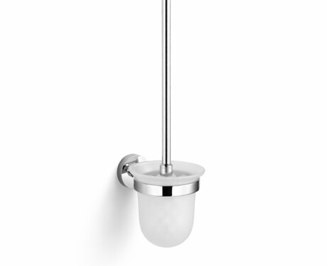 CLASSIC – Wall-mounted toilet brush / frosted glass / chrome
