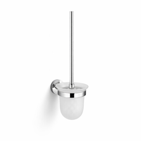 CLASSIC – Wall-mounted toilet brush / frosted glass / chrome #1