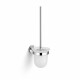 CLASSIC – Wall-mounted toilet brush / frosted glass / chrome #1
