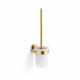 CLASSIC – Wall-mounted toilet brush / frosted glass holder / glossy gold #1