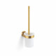 CLASSIC – Wall-mounted toilet brush / frosted glass holder / brushed gold #1