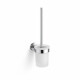 CLASSIC – Wall-mounted toilet brush / frosted glass holder / chrome #1