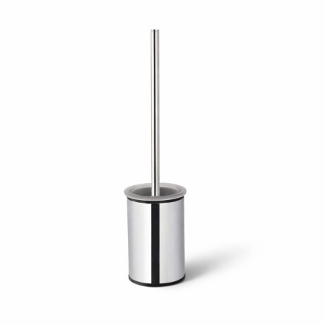 CLASSIC – Low-profile freestanding toilet brush / metal holder, glass brush head / chrome #1