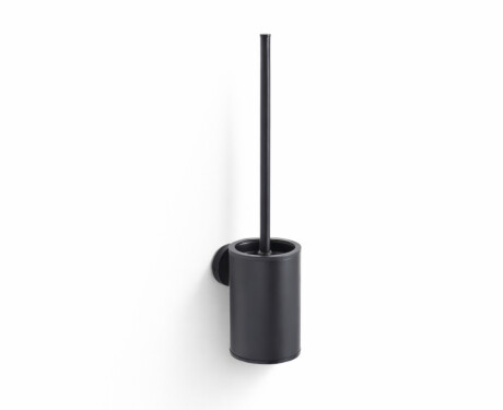 CLASSIC – Low-hanging toilet brush / metal holder, plastic brush head / matt black