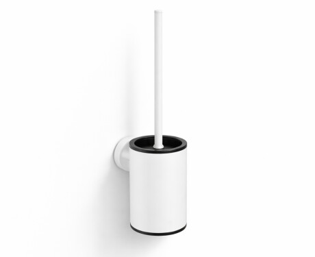 CLASSIC – Low-hanging toilet brush / metal holder, plastic brush head / matt white
