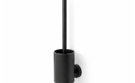 CLASSIC – Low-hanging toilet brush / metal holder, silicone brush head / matt black