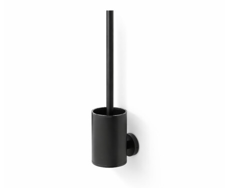 CLASSIC – Low-hanging toilet brush / metal holder, silicone brush head / matt black