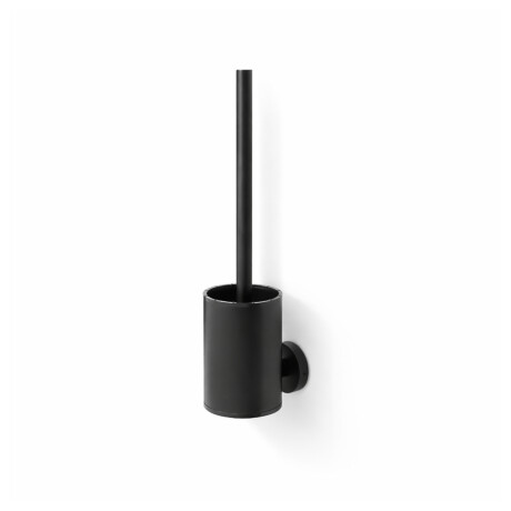 CLASSIC – Low-hanging toilet brush / metal holder, silicone brush head / matt black #1