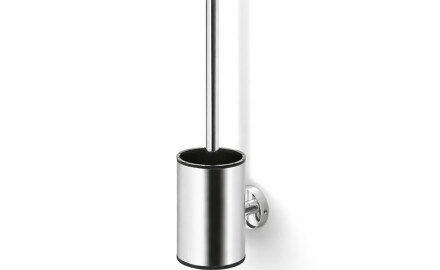 CLASSIC – Low-hanging toilet brush / metal holder, silicone brush head / chrome
