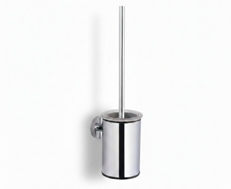 CLASSIC – Low-hanging toilet brush / metal holder, glass brush head / chrome
