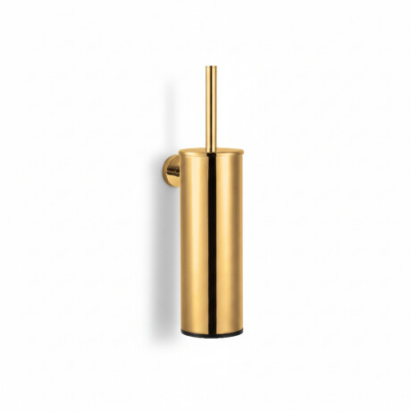 CLASSIC – Tall wall-mounted toilet brush / metal holder, plastic brush head / glossy gold #1