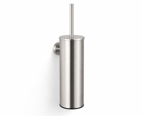 CLASSIC – Tall wall-mounted toilet brush / metal holder, plastic brush head / brushed steel