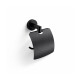 CLASSIC – Toilet roll holder / with cover / matt black #1