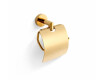 CLASSIC – Toilet roll holder / with cover / glossy gold