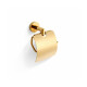 CLASSIC – Toilet roll holder / with cover / glossy gold #1