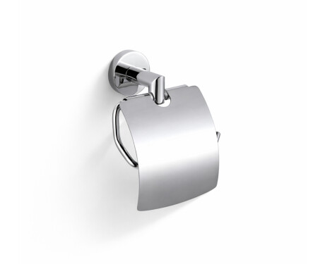 CLASSIC – Toilet roll holder / with cover / chrome