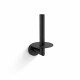 CLASSIC – Holder with a rosette for a spare roll of toilet paper / matt black #1