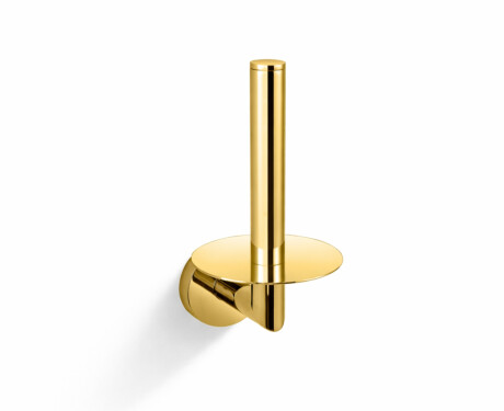 CLASSIC – Holder with a rosette for a spare roll of toilet paper / glossy gold