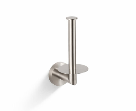 CLASSIC – Holder with a rosette for a spare roll of toilet paper / brushed steel