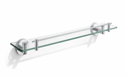 CLASSIC – Shelf 60 for under a mirror / chrome, clear glass