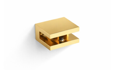 CLASSIC – Bracket/clamp for glass shelves 07.80160/50/40/30 – 2 pcs. / glossy gold