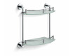 CLASSIC – Double semi-circular shelf / chrome, matt glass
