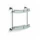 CLASSIC – Double semi-circular shelf / chrome, matt glass #1