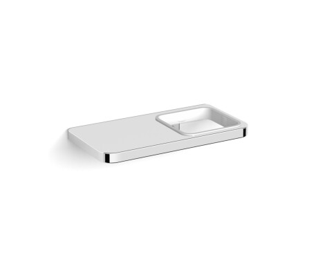 NEXT – Single bracket with shelf / * glass to be ordered separately / chrome