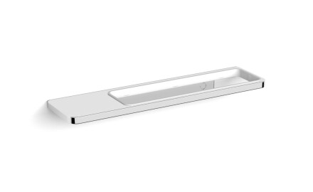 NEXT – Triple hook with shelf / * glass to be ordered separately / chrome