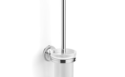 MONACO – Wall-mounted toilet brush / chrome, matt glass