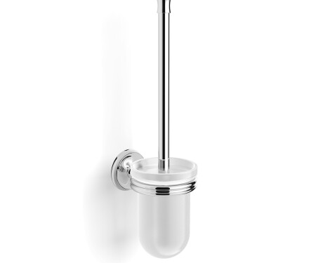 MONACO – Wall-mounted toilet brush / chrome, matt glass