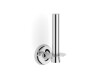 MONACO – Holder with a rosette for a spare roll of toilet paper / chrome