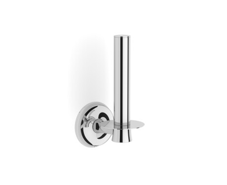 MONACO – Holder with a rosette for a spare roll of toilet paper / chrome