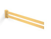 MILANO – Towel rail / double-arm, adjustable / glossy gold