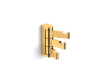 MILANO – Towel hook / triple swivel / glossy gold