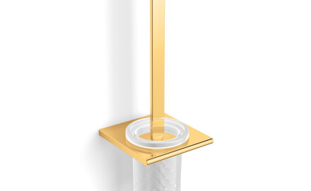 MILANO – Wall-mounted toilet brush / glossy gold
