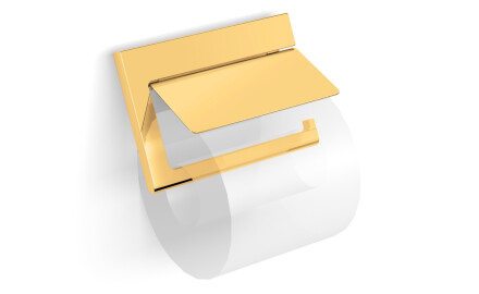 MILANO – Toilet roll holder / swivel with cover / glossy gold