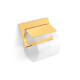 MILANO – Toilet roll holder / swivel with cover / glossy gold #1