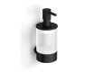 MEGAN – Liquid soap dispenser / matt black, matt glass