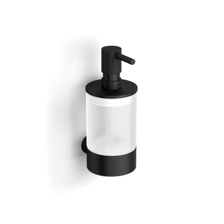 MEGAN – Liquid soap dispenser / matt black, matt glass #1