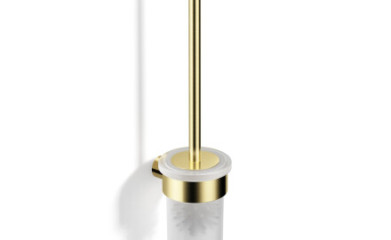 MEGAN – Wall-mounted toilet brush / brushed champagne gold